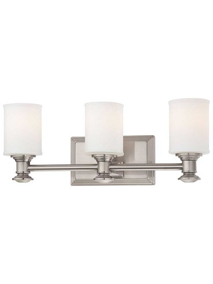 Harbour Point 3-Light Bath in Brushed Nickel.